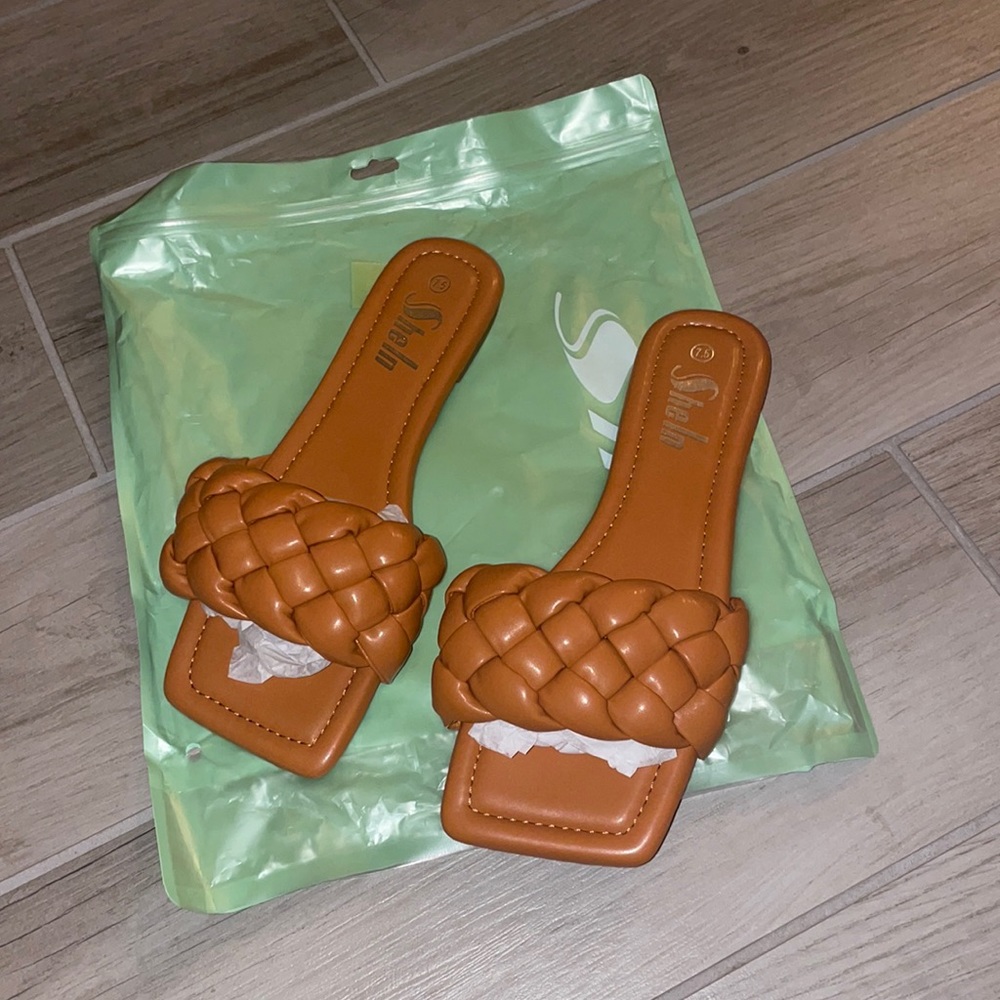 Shein Faux Leather Sandles